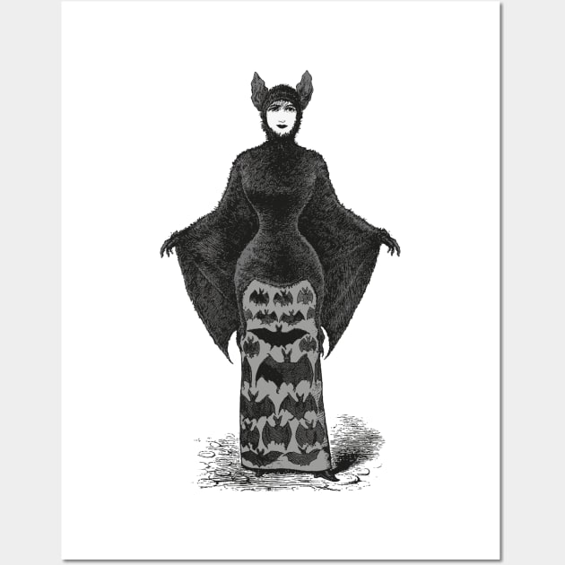 Victorian Bat Woman | Victorian Halloween Costume | Victorian Bat Costume | Wall Art by Eclectic At Heart